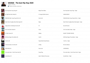 Your track on SAVAGE Hip Hop Playlist on Apple Music