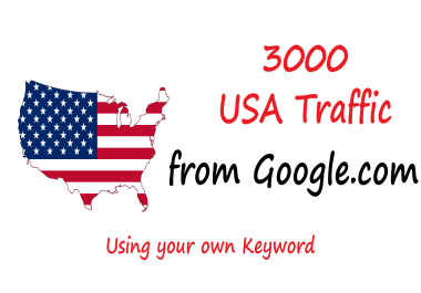 Will send 3000 Organic USA Traffic from Google using your own Keyword