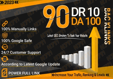 Create 90 DA High Quality Manual SEO Backlinks from Unique Domains For Google Ranking