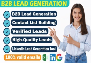 I will do B2B lead generation for you.