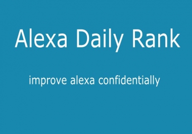 Boost Alexa Daily Rank 100,000 1 Month For Your WebSite