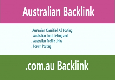 Provide 30 high DA australian com au domain links, . com. au backlinks