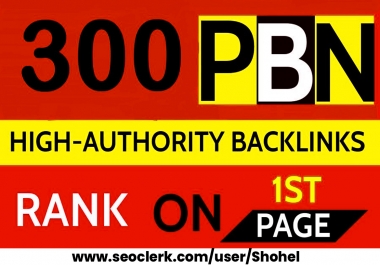 Get powerfull 300 Permanent DR 66 Homepage high quality PBN Dofollow Backlinks