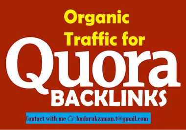 15 High Quality backlinks Niche Relevant Quora Answers
