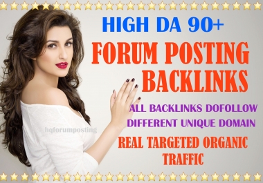 50 High authority dofollow forum posting backlinks,  DA & DR 50 to 90+