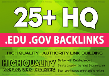 25+ Edu/Gov High Quality Backlinks