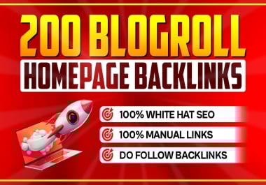 Powerful 200 Blog Roll/Sidebar PBN DA/DR 50+ Homepage Backlinks