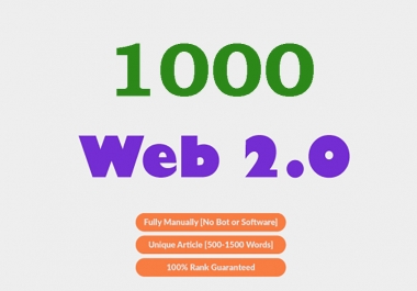 Bulid 1000 Manual Web 2.0 Backlinks