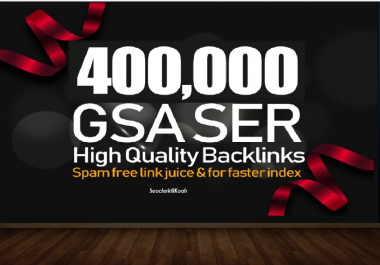 I can provide you 400,000 GSA SER Backlinks