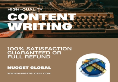 I will do article writing or content writing - Satisfaction Guaranteed or Refund