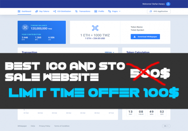 I will provide best ico admin dashboard selling site