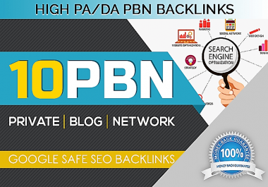 10 PBN Homepage Posting High 50+ DA Backlinks