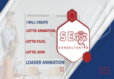 I will create lottie animation,  lottie files,  lottie json,  loader animation