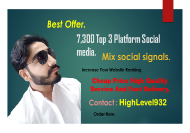 TOP 3 Platform 7,300 Mix Social Signals Lifetime Guarantee Backlinks SEO Boost Website Your Ranking