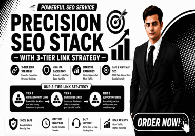 Precision SEO Stack with 3-Tier Link Strategy