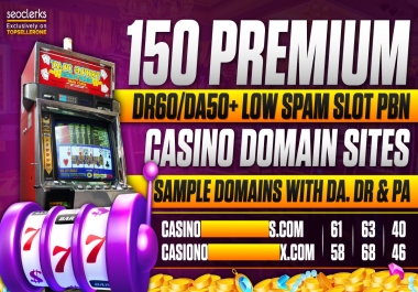 Get Ranked 150 Premium PBN Casino Slot Poker judi DA50+ DR50+ Homepage Dofollow Backlinks