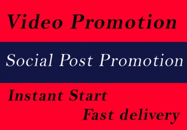 High Quality Social Video and Post Promotion with Bestest Social Media Markting