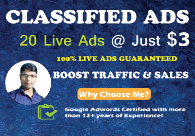 20+ High DA/PA Classified Ads for More Traffic & Sales