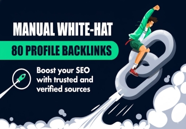 80 Manual Permanent Profile Backlinks Do-follow DA PA 80 for SEO ranking