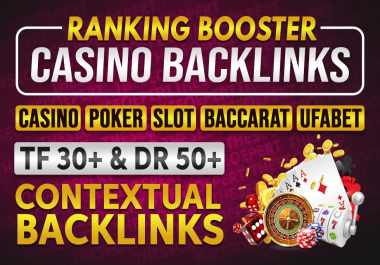 Get 300 High TF 30+ permanent PBN backlinks for Casino,  Gambling,  Poker,  Judi