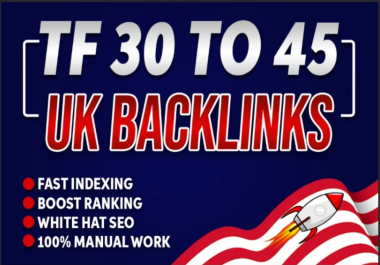 GET 10 UK BACKLINKS AT HIGH TF 30 PLUS SITES
