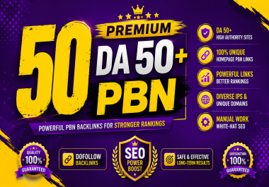 300 Unique Powerful & Permanent DA50+ PBNs SEO Homepage Backlinks