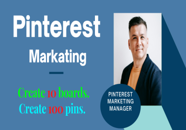 I Will Setup,  Optimize,  Create 10 Boards, 100 Pins,  Marketing As a Pinterest Marketing Manager
