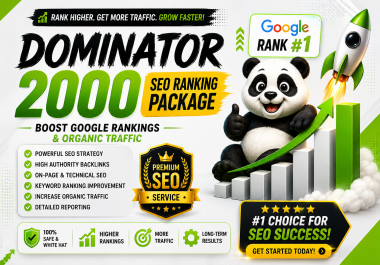 Premium Dominator 2000 SEO Package for Powerful Website Ranking Growth