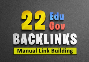 Offer 22 EDU and GOV high Authority manually created Backlinks for google ranking