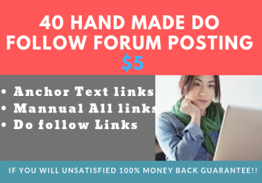 Give 40 Do Follow High Quality Forum Posting
