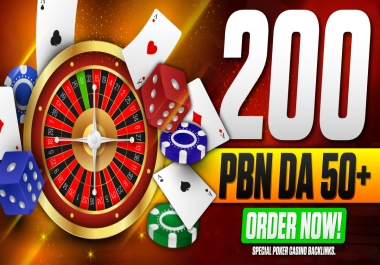 High Special 200 Poker Casino Gambling PBN DA 50 Backlinks