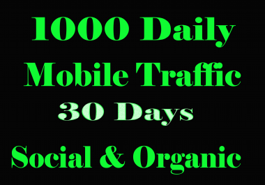 Get Real MOBILE Web Traffic for 30 days