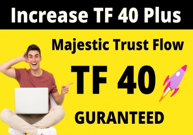 I will increase your majestic trust flow upto 40 plus,  increase tf cf