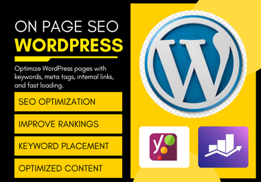 I will do on page SEO services for WordPress website