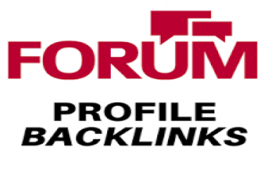 I will do 100 high quality forum profile backlinks