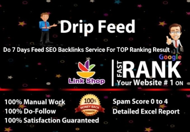 Do 7 Days Feed SEO Backlinks Service For TOP Ranking Result