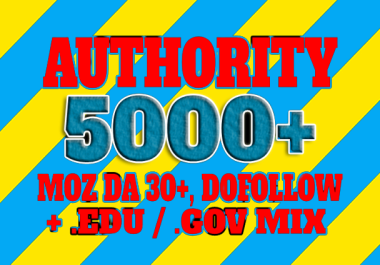 Provide 5000+ DA 30 to 50 EDU and GOV dofollow backlinks mix