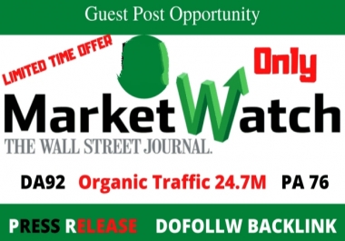 publish a guest post on MarketWatch da92 with dofolow...