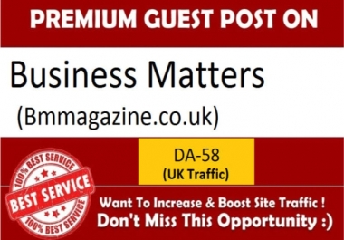 Publish A Guest Post On Bmmagazine. co. uk DA61 PA55