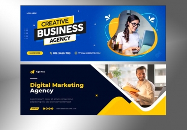 I will create a facebook cover banner design,  youtube,  linkedin,  twitter