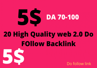 I will build 20 authority web 2 backlinks