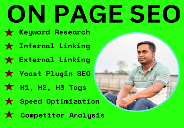 On page SEO,  monthly on page SEO,  on page SEO service for google top ranking
