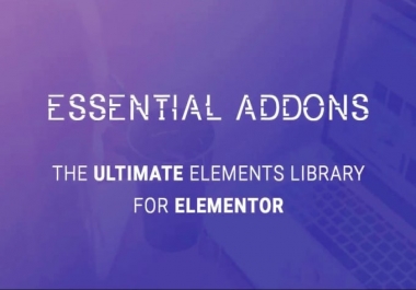 Install lifetime updatable essential addons pro for elementor