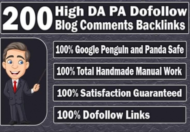 I will 200 blog comments backlinks SEO service