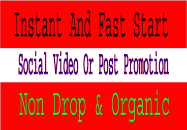 Get Instant Social Profile Or Post or Video Promotion within 3 Hours