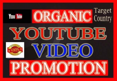 I will Do Target Country YouTube Video Promotion USA,  UK,  CANADA Via Genuine User