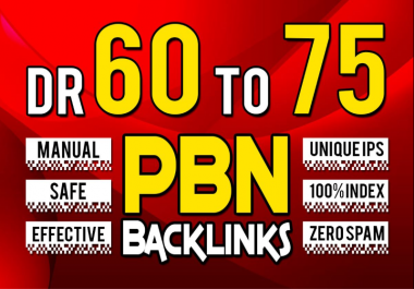 I will Provide 10 backlinks on DR 60 to 75 plus sites