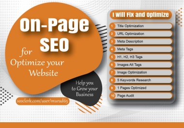 I Will do Complete On-page SEO Service and Technical Optimization Service