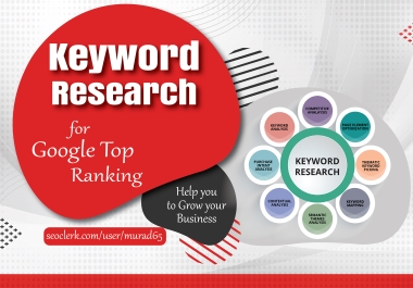 Excellent SEO Keyword Research and Competitor Analysis for Google Top Ranking