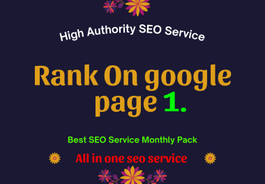 Guaranteed Rank on google Page 1 with high DA PA SEO backlinks
